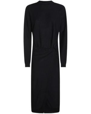 Lemaire Buttoned Waist Maxi Dress - Black