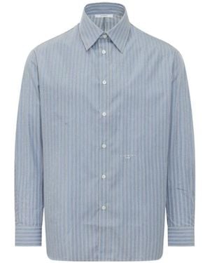 Givenchy Couture Seam Striped Overshirt - Blue