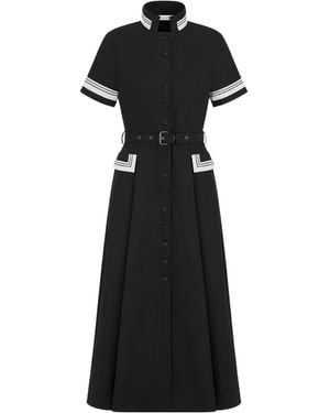 Dior Mid-Length Flared Shirtdress - Black