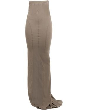 Rick Owens Solid-Color Flared Skirt - Brown
