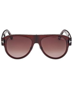 Tom Ford Eyewear Aviator Frame Sunglasses - Purple