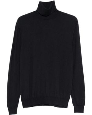 Malo Long-Sleeve High-Neck Top - Blue