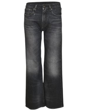 R13 Faded Bootcut Jeans - Grey