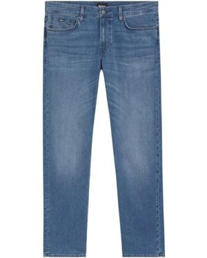 BOSS Boss Logo Patch Slim-Fit Jeans - Blue