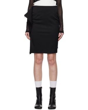 MM6 by Maison Margiela Panelled Denim Miniskirt - Black