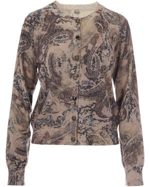 Liu Jo Printed Knit Cardigan - Brown