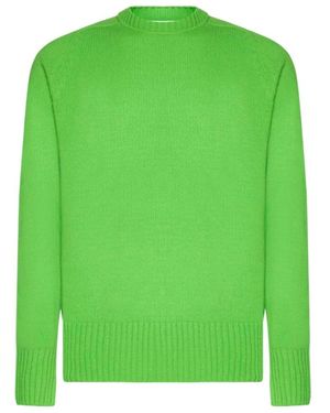 Ami Paris Knitted Crew-Neck Jumper - Green