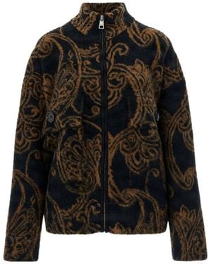 Liu Jo Jacquard Knitted Bomber Jacket - Black