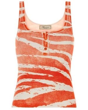 Blumarine Crew Neck Vest - Red