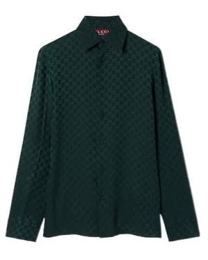 Gucci Gg Jacquard Shirt - Green