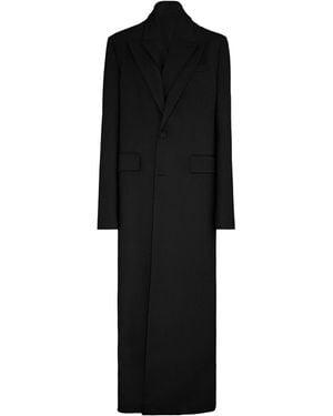 Jean Paul Gaultier Single-Breasted Longline Coat - Black