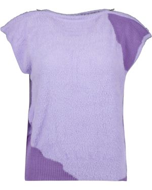 MM6 by Maison Margiela Knitted Sleeveless Top - Purple