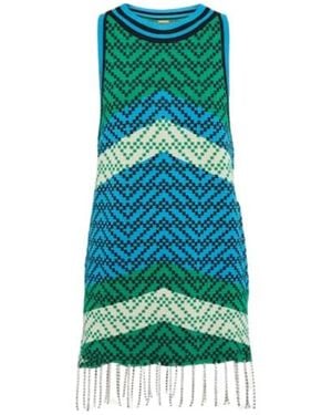 Dodo Bar Or Embellished Jacquard Tank Top - Green
