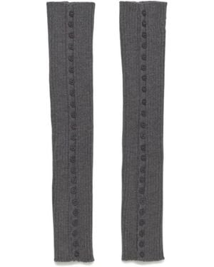 Paloma Wool Prior Buttoned Knitted Leg Warmers - Grey