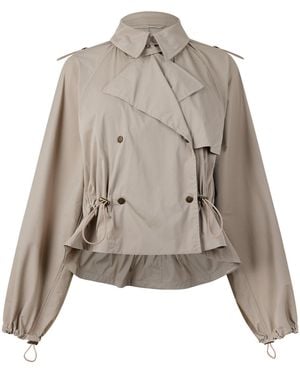 Burberry Cropped Trench Jacket - Brown