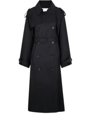 Frankie Shop Veyron Belted Trench Coat - Black