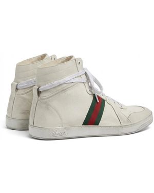 Gucci Stretch High-Top Sneaker, Uk - White