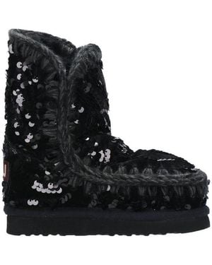 Mou Logo Short Boots - Black