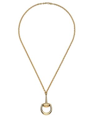 Gucci Horsebit 18K Long Chain Necklace - Natural