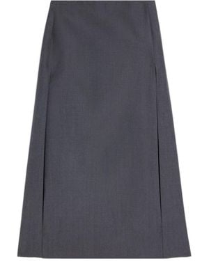 Jil Sander Front Slit Maxi Skirt - Grey