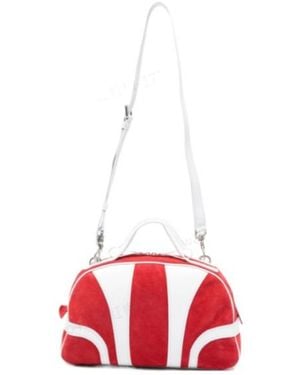 Dries Van Noten Striped Design Shoulder Bag - Red