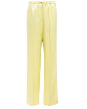 Jil Sander Satin Pants - Yellow