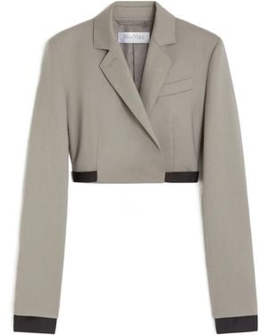 Max Mara Long-Sleeved Casual Jacket - Gray