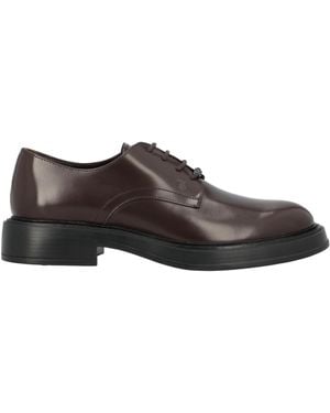 Tod's Logo Embossed Lace-Up Shoes - Brown