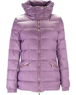 EA7 Logo Details Down Jacket - Purple