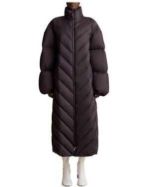 KHAITE Turtleneck Padded Front-Zip Jacket - Black