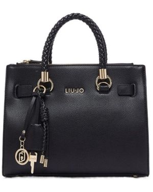 Liu Jo Logo Lettering Small Satchel Bag - Black