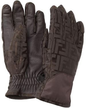 Fendi Ff Jacquard Ski Gloves - Multicolour