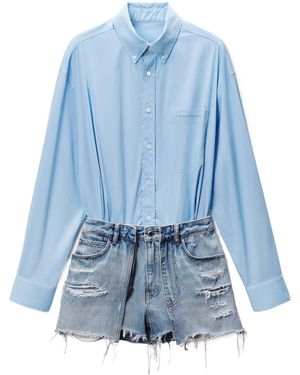 Alexander Wang Prestyled Skort Romper - Blue
