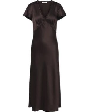 Dorothee Schumacher Shiny Satin Midi Dress - Black