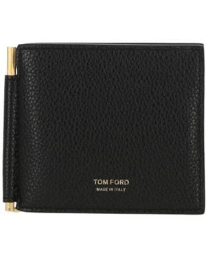 Tom Ford Logo-Stamp Leather Wallet - Black