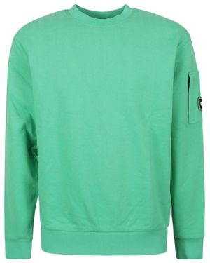 Duvetica Logo-Patch Cotton Sweatshirt - Green