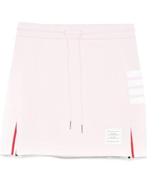 Thom Browne 4 Bar Stripe Drawstring Mini Skirt - Pink
