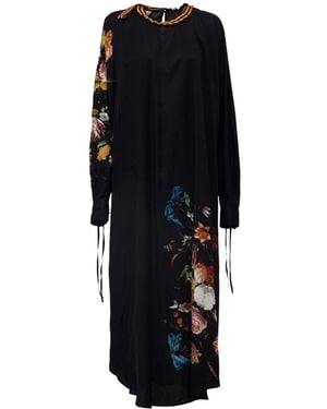 Dries Van Noten Daftan Floral Maxi Dress - Black