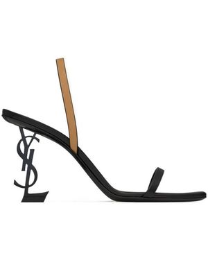 Saint Laurent Opyum Slingback Sandals - Metallic
