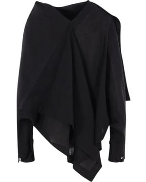 Issey Miyake All Squares Asymmetric Top - Black
