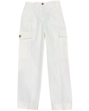 Twinset Pressed-Crease Trousers - White