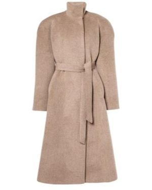 Magda Butrym Wool Coat - Natural