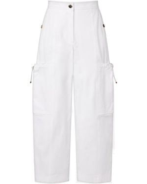 Max Mara Drawstring Detail Casual Trousers - White