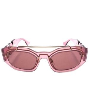 Versace Geometric Shield Sunglasses - Pink