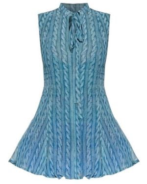 AVAVAV Cable-Print Minidress - Blue