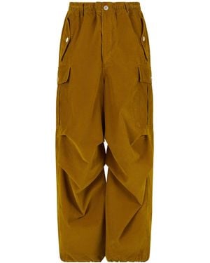Marni Corduroy Cargo Trousers With Trunkaroo Logo - Natural