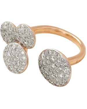 Pomellato 18-Karat Rose And Rhodium-Plated Diamond Ring - White