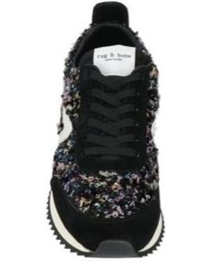 Rag & Bone Low-Top Sneakers Decorated With Colorful Sequins - Black