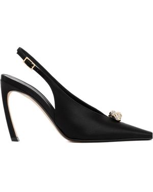 Lanvin Pointed-Toe Slingback Pumps - Black
