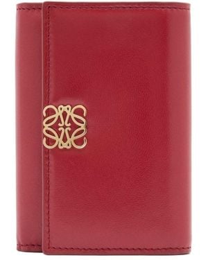 Loewe Anagram Puffer Foldover Wallet - Red